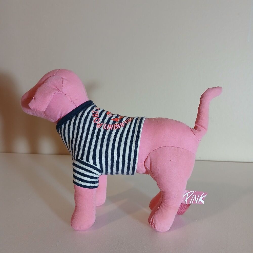 Victoria's Secret PINK Sailor Nautical Anchor Dog Plush Stuffed Animal 7" - Picture 4 of 7